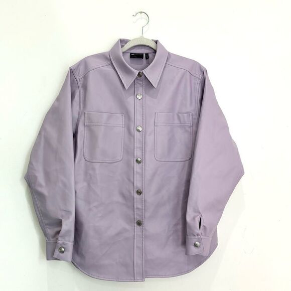 Purple lavender faux leather skirt set - Picture 11 of 16